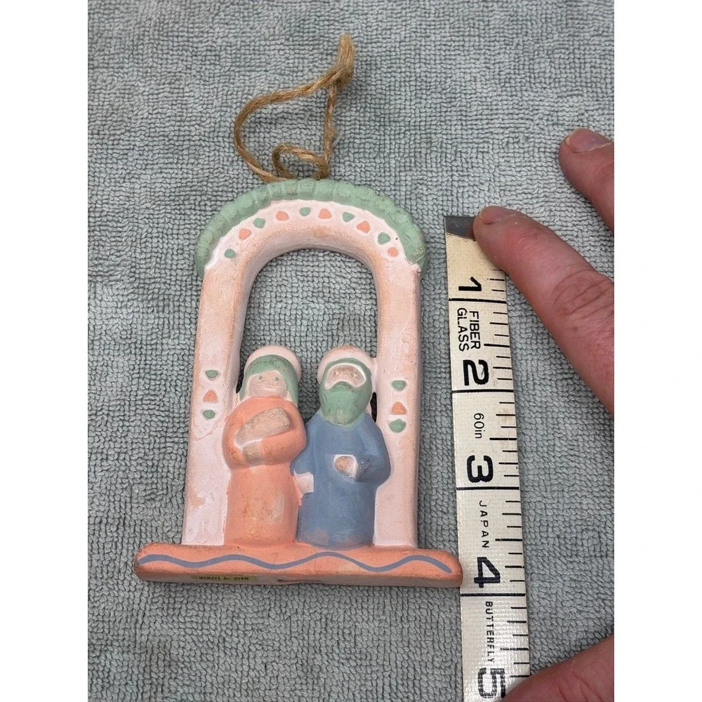 Vintage Southwestern Ceramic Ornaments Set 11 Pastel Terra Cotta Cactus Boot Art